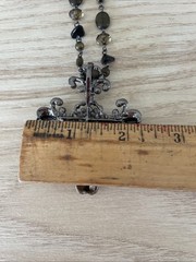 VTG VCLM Nordstrom Victorian Style Cross Necklace Rhinestone Crystal Goth Boho