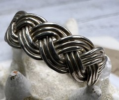 Vintage Woven Ring Sterling Silver 925 Band Size 12 Men Woman Jewelry 🖤