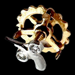 VINTAGE PLATINUM & DIAMOND LAPEL PIN