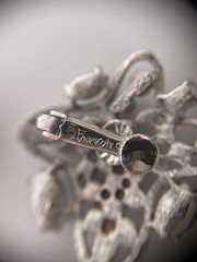 Vintage Francois Bracelet and Clip On Earrings Set Silver Tone with Rhinestones