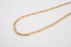 Vintage Gold Filled Braided Necklace 17.75″