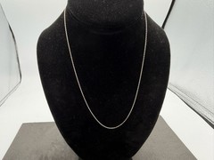 0.68g Vintage Sterling Silver 925 Cable Chain Necklace 18 in M
