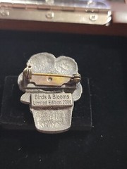 2006 Birds And Blooms Limited Edition Sunflower Pot Pewter Pin