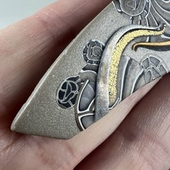 Vintage Abstract Design Brooch Polymer Clay q3z