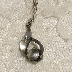 Vintage Sterling Silver Bell Trading Post Pendant Necklace Hallmarked signed