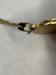 Vintage Cameo Pendant On Gold Tone Chain, Approximately 16”