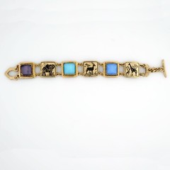Vintage Kruger Park South Africa Souvenier Link Bracelet