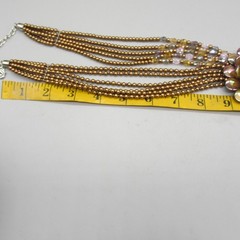 Joan Rivers Starlet Necklace Beaded Browns Flower Dangles Bold Statement