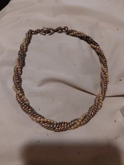 Vintage Barclay Signed Twist MULTI-STRAND Choker Pearl
