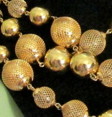 VTG Runway Luxe Multistrand GP Mesh Caged Bead MONET Weighty Necklace 170g