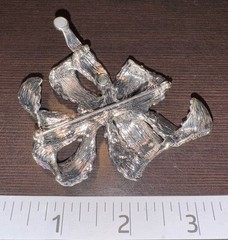 Fabulous Bow shaped Vintage Rhinestone Brooch Heavy Approx 3.5 Inches ?Marked