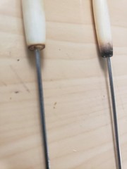 Antique Vintage 2 Hat Stick Pins / 3 +1/8″ Shaft – POSSIBLY ASIAN