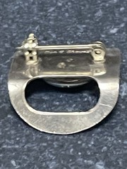 Vtg Ben Chavez Multi-stone Mosaic Sterling Eyeglass Holder Pin/Brooch N/A Navajo