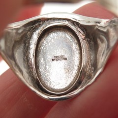 Creed 925 Sterling Silver Antique Art Deco Saint Joseph Oxidized Ring Size 11.25