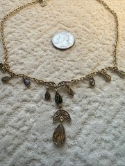 Vintage COOKIE LEE Pretty Dangly Girly Charm Necklace