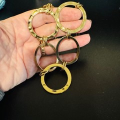VTG Gold Tone Round Link Chain Lobster Clasp Necklace Size 33-36″ Length