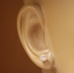 14k yellow gold 1.00ct I2 I round diamond stud earrings 1.5g screw backs estate