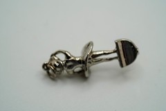 Vintage Sterling Silver Windy City Skirt Woman Charm 3cm JB39