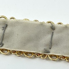 Vintage Retro Gold Filigree Crystal Velvet Choker Necklace Taupe Y2K Aesthetic