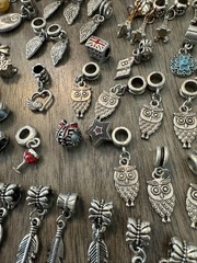 Huge Vintage/Modern Charms 110 Piece Lot Variety Sizes/Styles Unsigned