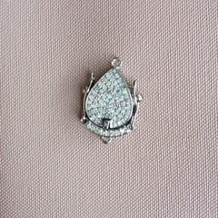 1 Pc Pave Diamond Small Lobster Charm- 925 Sterling Vermeil Gold- 21mmx15mm 163