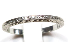 Antique Art Deco 1920’s BELAIS 18KW Wedding Band Ring Size 6.75 UK-N 2.09 MM