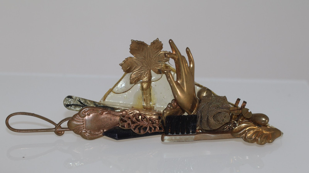 Lovely Vintage Maximal Art Brooch whimsical