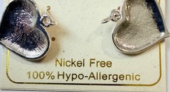 Y2K Vintage Bali Silver Tone Heart Filigree Dangle Earrings 1-1/8″ Nickel Free