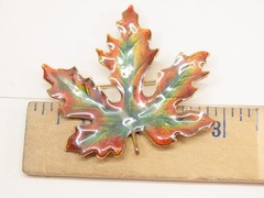 Autumn Fall Brooch Pins Lot Enamel Leaves Corn Stalk Pumpkin Wreath VTG D2804