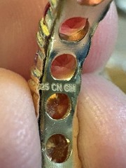 Vtg GM 925 Sterling Gold Tone 17 Rainbow CZs Eternity Band Ring Size 8 Pride 4g