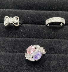 ✨Lot Of 5 Vintage To Now Beautiful Gemstone Estate Rings, All Size 6✨