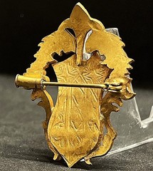 France 1920´ old beauty brooch fleur-de-lis shield, Art Nouveau design elegant