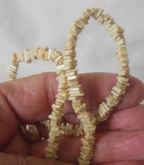 Unisex Beige Cream Puka Heishi Shell Choker Necklace 16 Inches