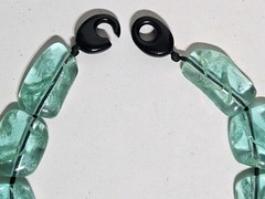Runway Gerda Lynngaard Monies Seafoam Green Lucite Necklace Bracelet Earring Set