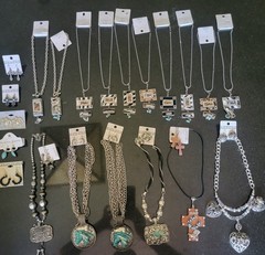 Lot of 21 Sets, Earrings & Necklaces Western Costume JEWELRY New with Hangtags