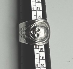 Vtg Gerber Oneida Silver Plate Baby Spoon Ring w/Engraved Birthdates Adjustable