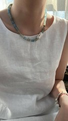 High-quality Baroque Pearls Turquois Stone Necklace Fine pearl necklace vintage