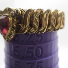 Vintage Carmen Sweetheart Bracelet Red Heart Expansion WWII Era BROKEN LINK