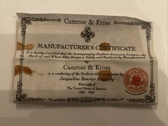 Camrose & Kross Jackie Kennedy Vintage Amber Gold Tone Rope Link Bracelet