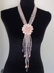 Joan Rivers RETIRED “Starlet Style” Floral Lariat in Pink