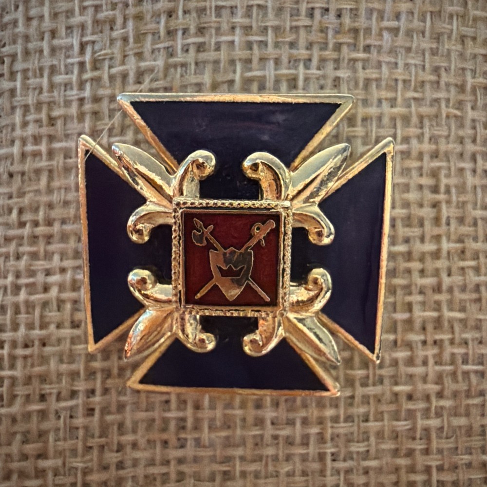 Maltese Iron Crossed Swords & Shield Pin B1-0024