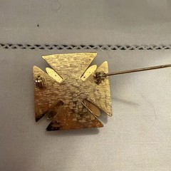 Maltese Iron Crossed Swords & Shield Pin B1-0024