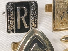 Vintage Lot Mixed Unmatched Cuff Links Swank Anson Gold Tone Silver Tone 10 Pc