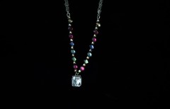 Omni Jewelers Vintage Jewelry Lot 6pc Necklace Earrings Rhinestone Glass Crystal