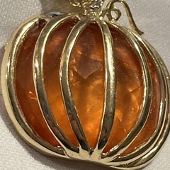 Napier Brooch Pin Halloween Orange Fall Pumpkin Autumn Clasp Jewelry Accessory
