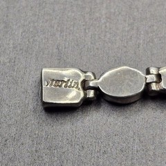 Vintage Sterling Silver Coral Opal Lapis Pendant Hinged Drop Style