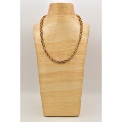 Casual Corner Vintage Necklace Rope Chain Chunky Gold Silver Signed 1990s Bin7B