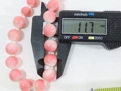 Vintage Graduated Necklace Knotted Pink Stone 26″ Gorgeous C8940
