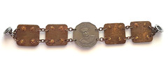 Vintage 7″ Copper Charm Bracelet Foreign Coins Tonga, Israel, Somalia 1970-80’s