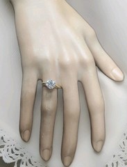 14k Yellow Gold Vintage Engagement Ring 1.45ct.Lab-Grown Old Euro Diamond